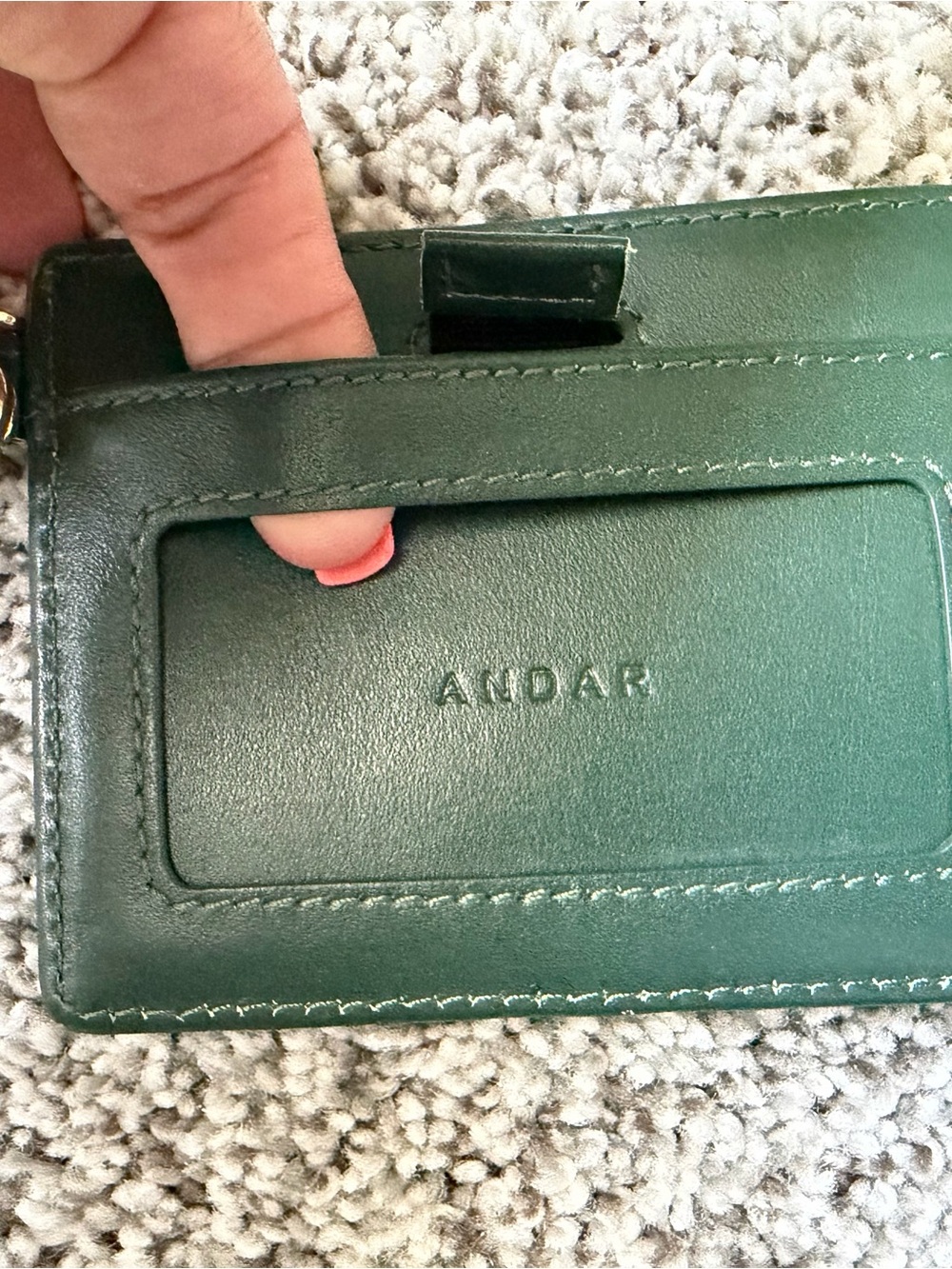Pine Green Leather Wristlet Card Holder **LIMITED EDITION - Picture 4 of 4
